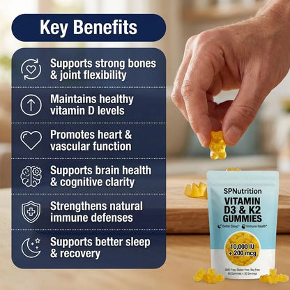 SPNutrition D3 + K2 Gummies (30 Day Supply)